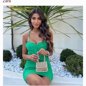 Zara Green Mini Dress